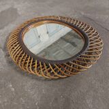 Very large rattan mirror
