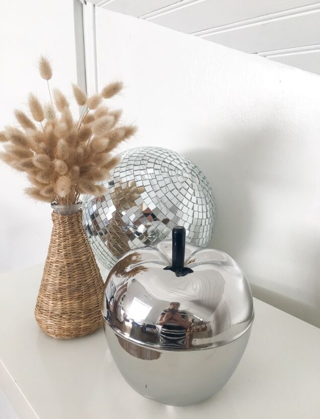 Silver apple ice bucket