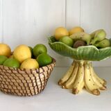 Banana majolica serving dish