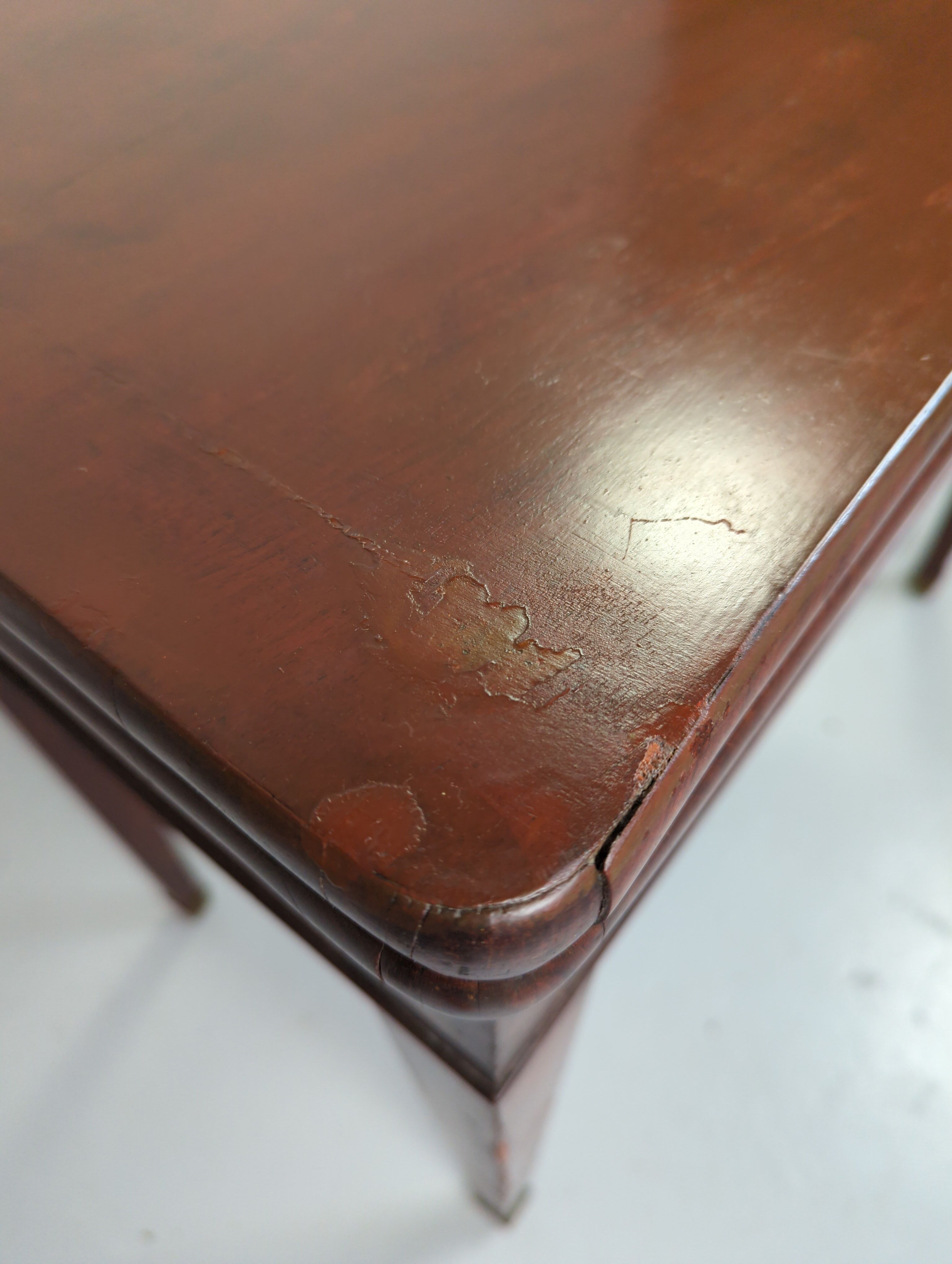 Game table wallet mahogany veneer era empire