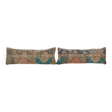 Set of 2 vintage Turkish cushion covers 30x76 cm