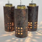 Pendants en cuivre / verre, Nanny Still, Danemark Ensemble de trois, années 70 image