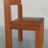 Elm and leather chairs, 80