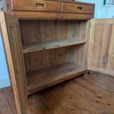 Vintage Parisian Buffet - Patinated Blonde Pine - 100x100cm