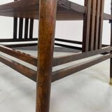 Side table in Jugendstil with a top made of blue tiles by Adolf Loos.