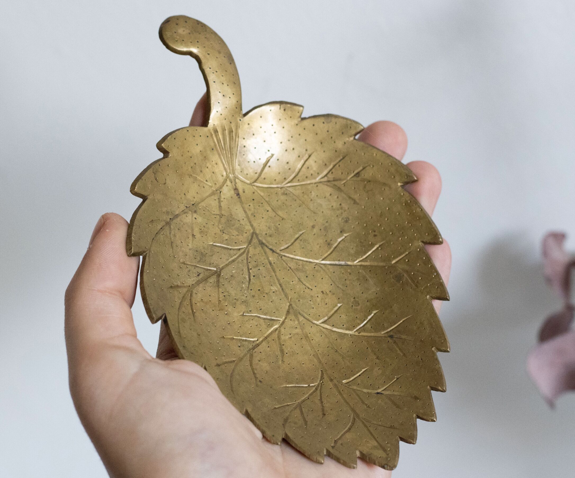 Empty pocket vintage brass sheet