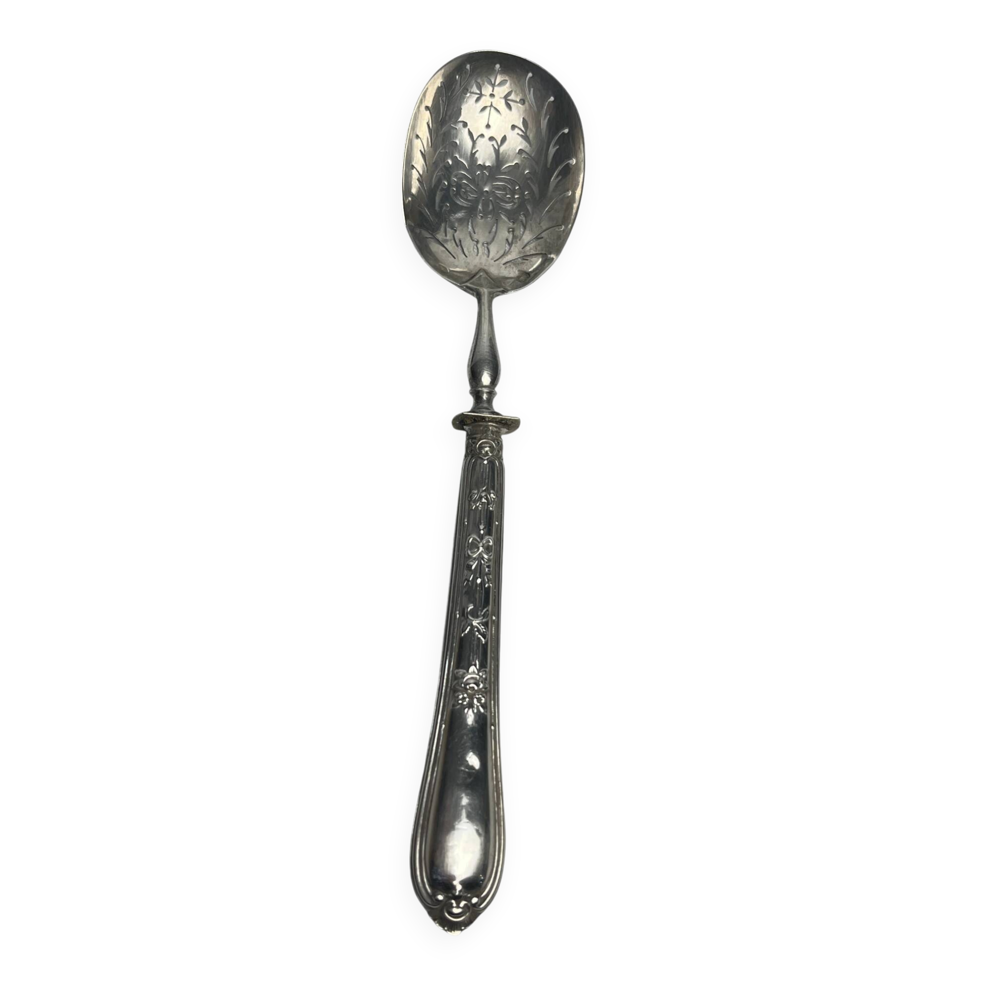 Silverware, silver sugar sifter with Minerva hallmark from the early 20th century.