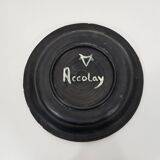 Decorative dish with a woman's face signed Le Tignard – Accolay, France 1970