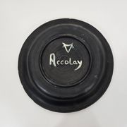 Decorative dish with a woman's face signed Le Tignard – Accolay, France 1970
