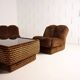 70s FLORAL PRINT MODULAR SOFA & TABLE