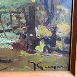 Painting, landscape by Guyard, circa 1960