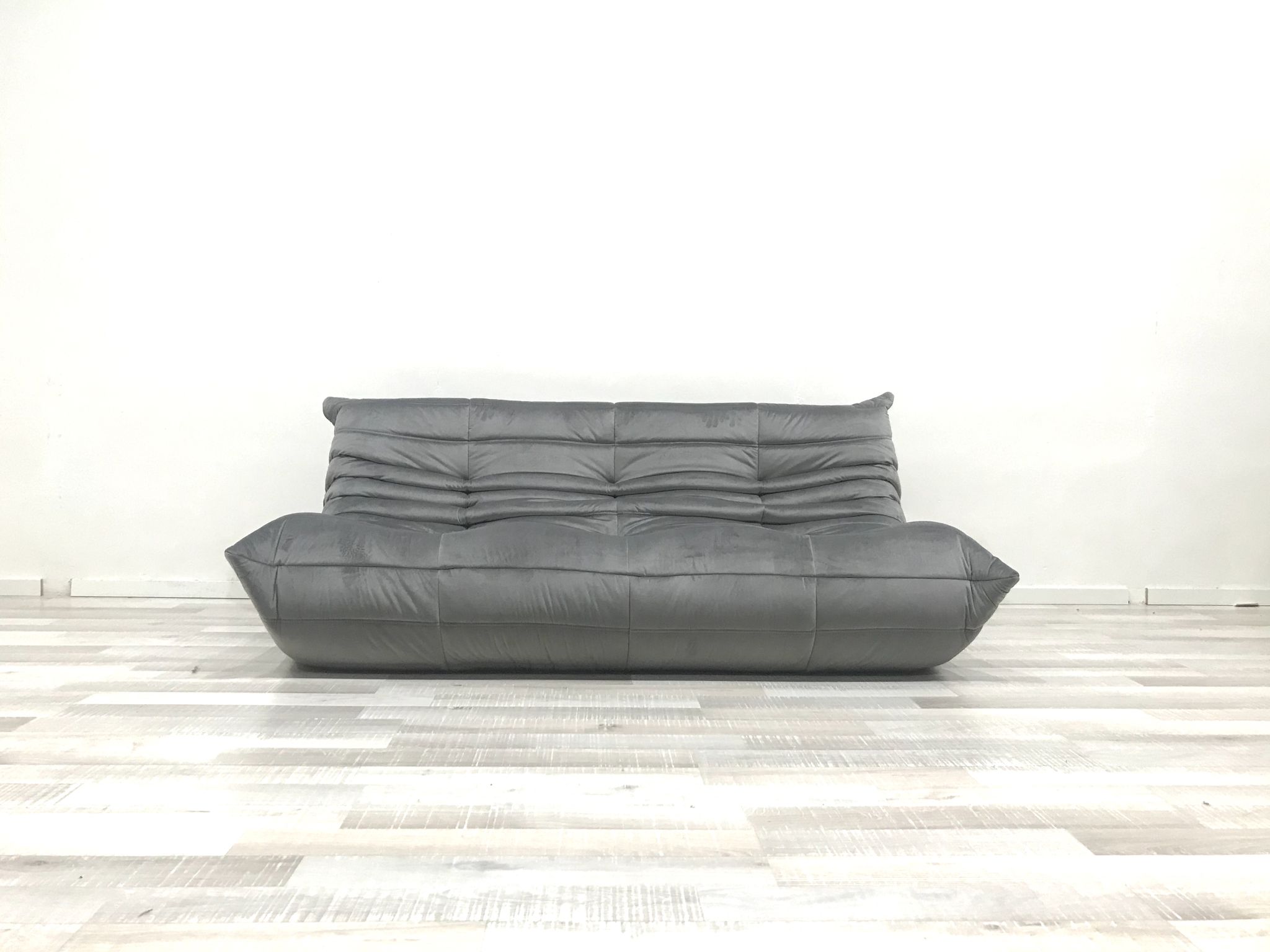 Togo in grey velvet by Michel Ducaroy for Ligne Roset