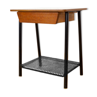 Table de chevet moderniste vintage 1950 / 1960