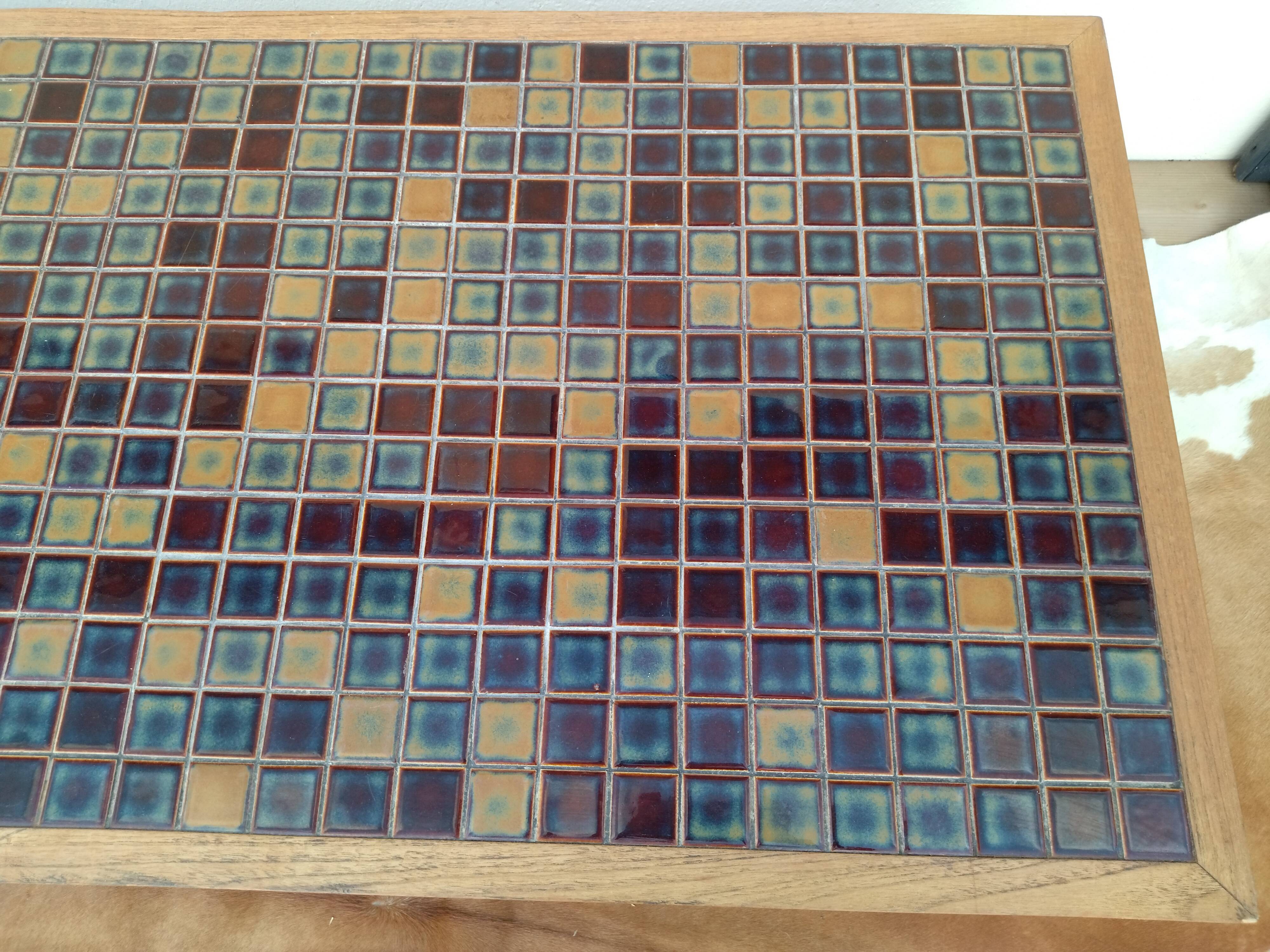 Wooden and ceramic coffee table