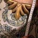Antique Oval Wall Mirror Gold Leaf Wood Louis XV Style Pediment