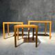 Suite of 3 vintage Scandinavian nesting tables