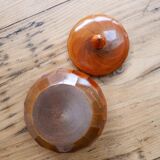 Round wooden box