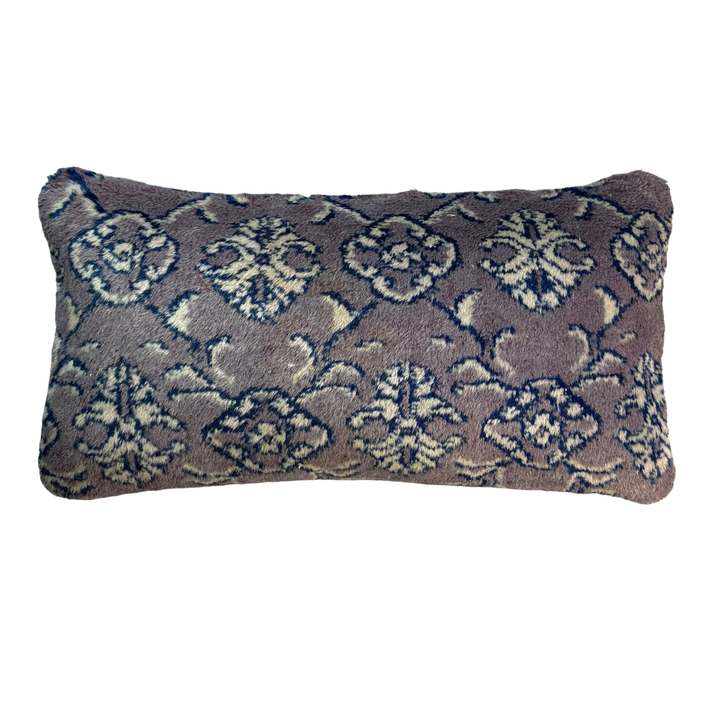 Vintage turkish hand knotted cushion cover, 30 x 60 cm