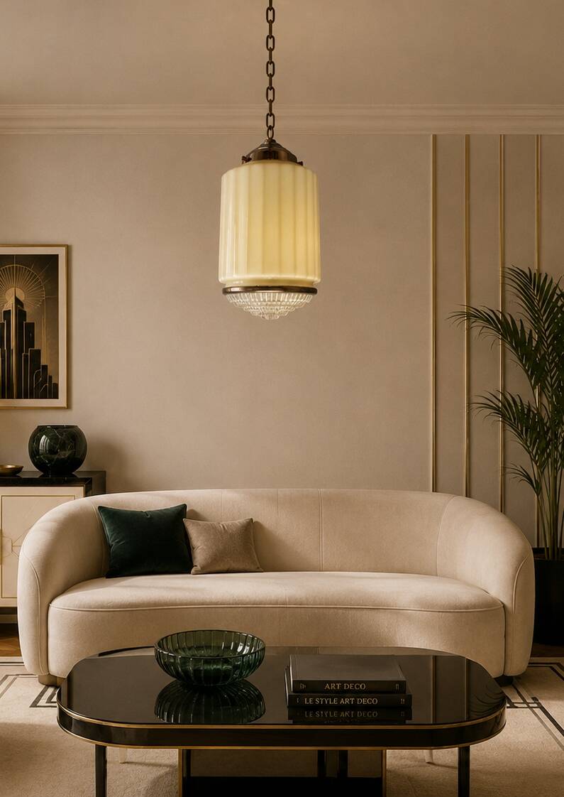 Art Deco "skyscraper" suspension