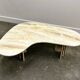 Vintage marble boomerang coffee table, Italy 1980s
