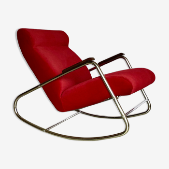 Fauteuil à bascule vintage Bauhaus des années 1950