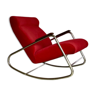 Fauteuil à bascule vintage Bauhaus des années 1950