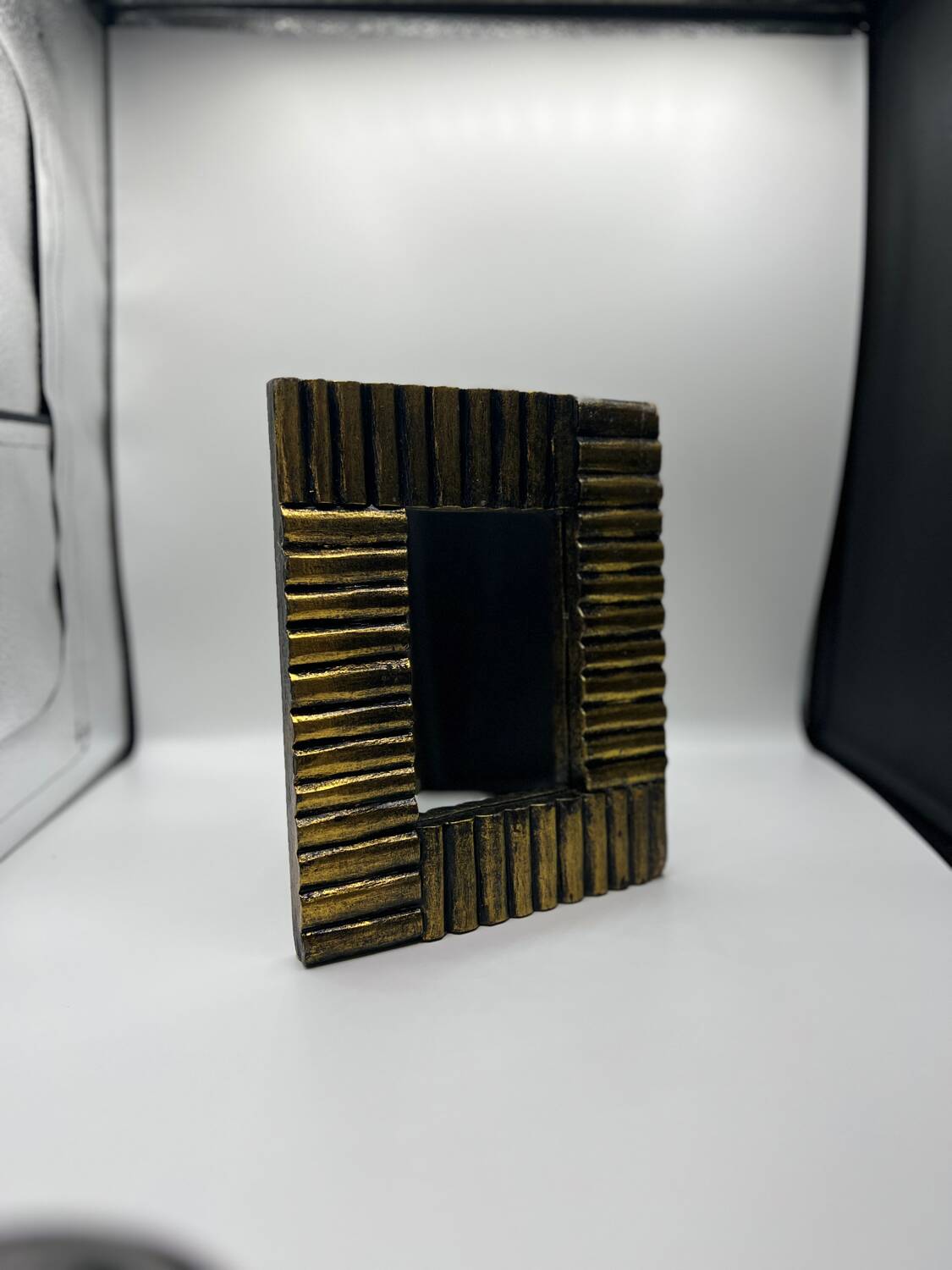 Art deco mirror in gilded wood