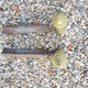 Old cast iron & brass chenets louis philippe style