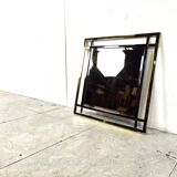 Brass and chrome mirror by Belgochrom, 1970s