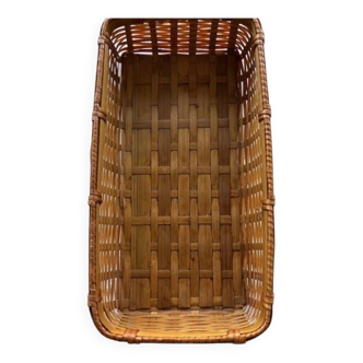Rattan and bamboo basket