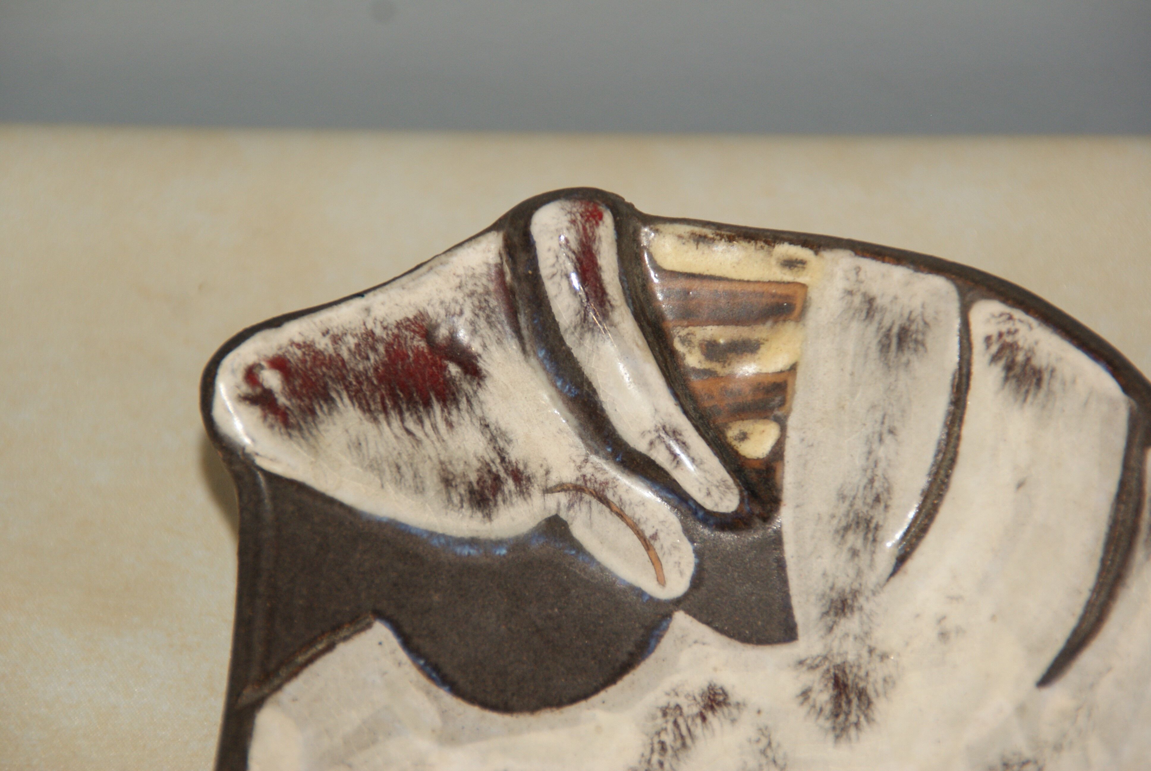 Empty Swiss ceramic pocket KOHLER BIEL pottery alpine pastures cow bell