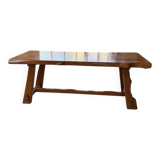 Aranjou farmhouse table in blond elm, 1950s