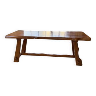 Table de ferme Aranjou orme blond 1950