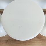 Set of 3 white tam tam stools