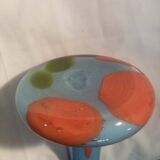 Ancien vase en pâte de verre soufflé bouche de la verrerie de clairey (88)