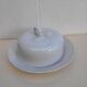 White porcelain butter dish with cover