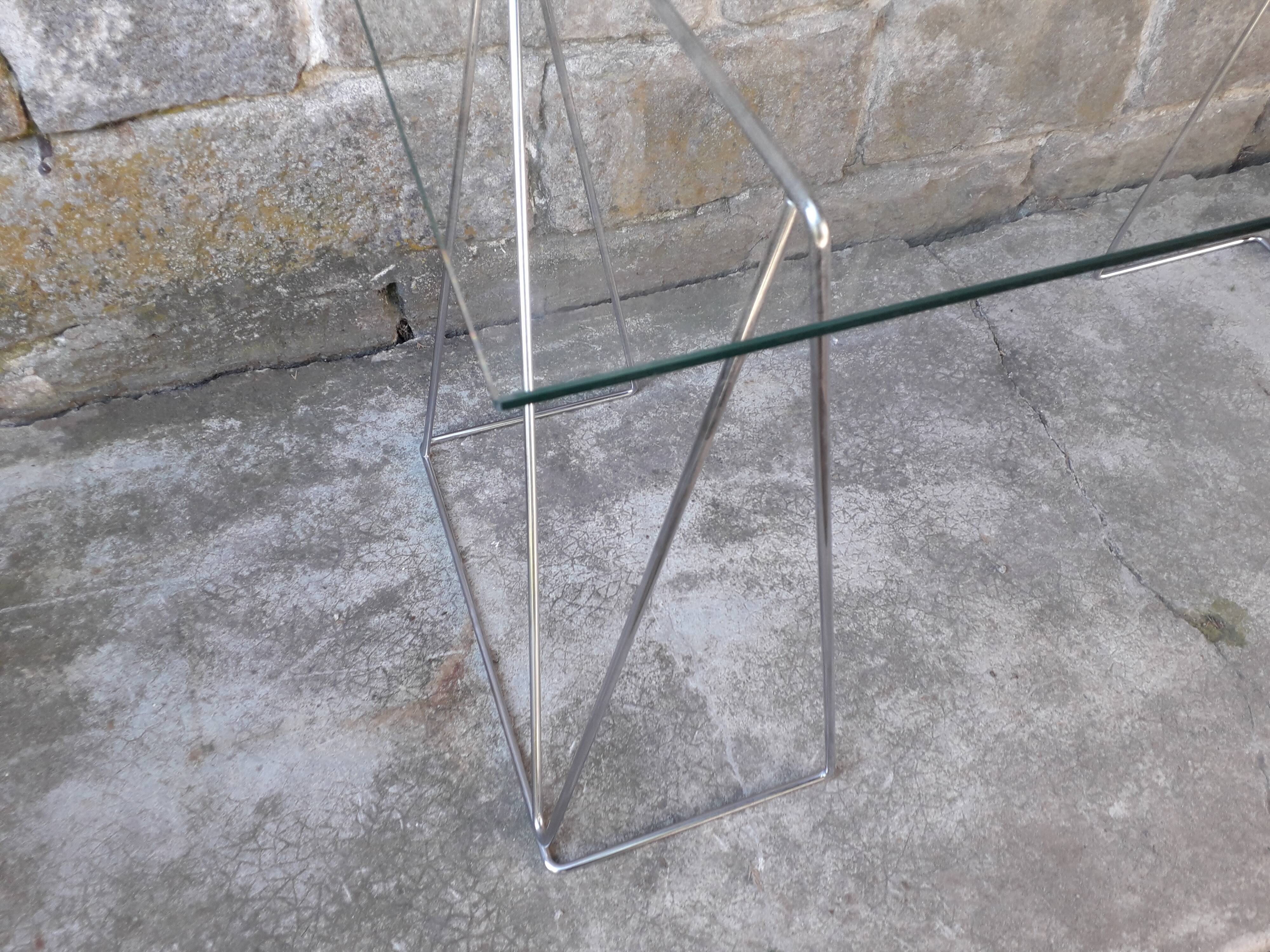 Bureau vintage plateau verre 130 cm