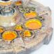 Vintage 1970s ceramic 'Fat Lava' style wall light by Hustadt Leuchten