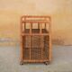 Meuble de rangement vintage en rotin