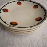 Set of 4 dessert plates Badonviller - Barcarolle pattern