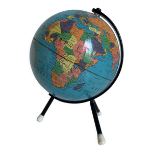 Globe vintage 1960 terrestre petit