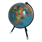 Vintage globe 1960 terrestrial small tripod Taride - 17 cm