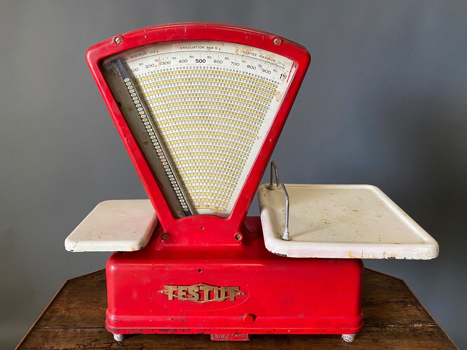 Cast iron testut scale for decoration or trade xxe