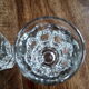 Set of 4 small vintage liqueur or schnapps glasses in molded glass