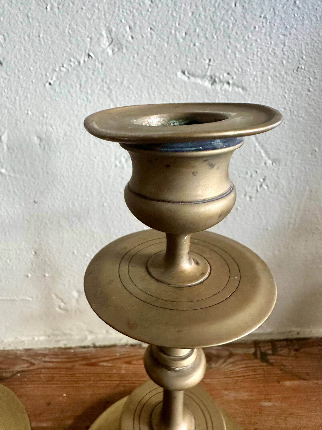 Pair of brass candlesticks