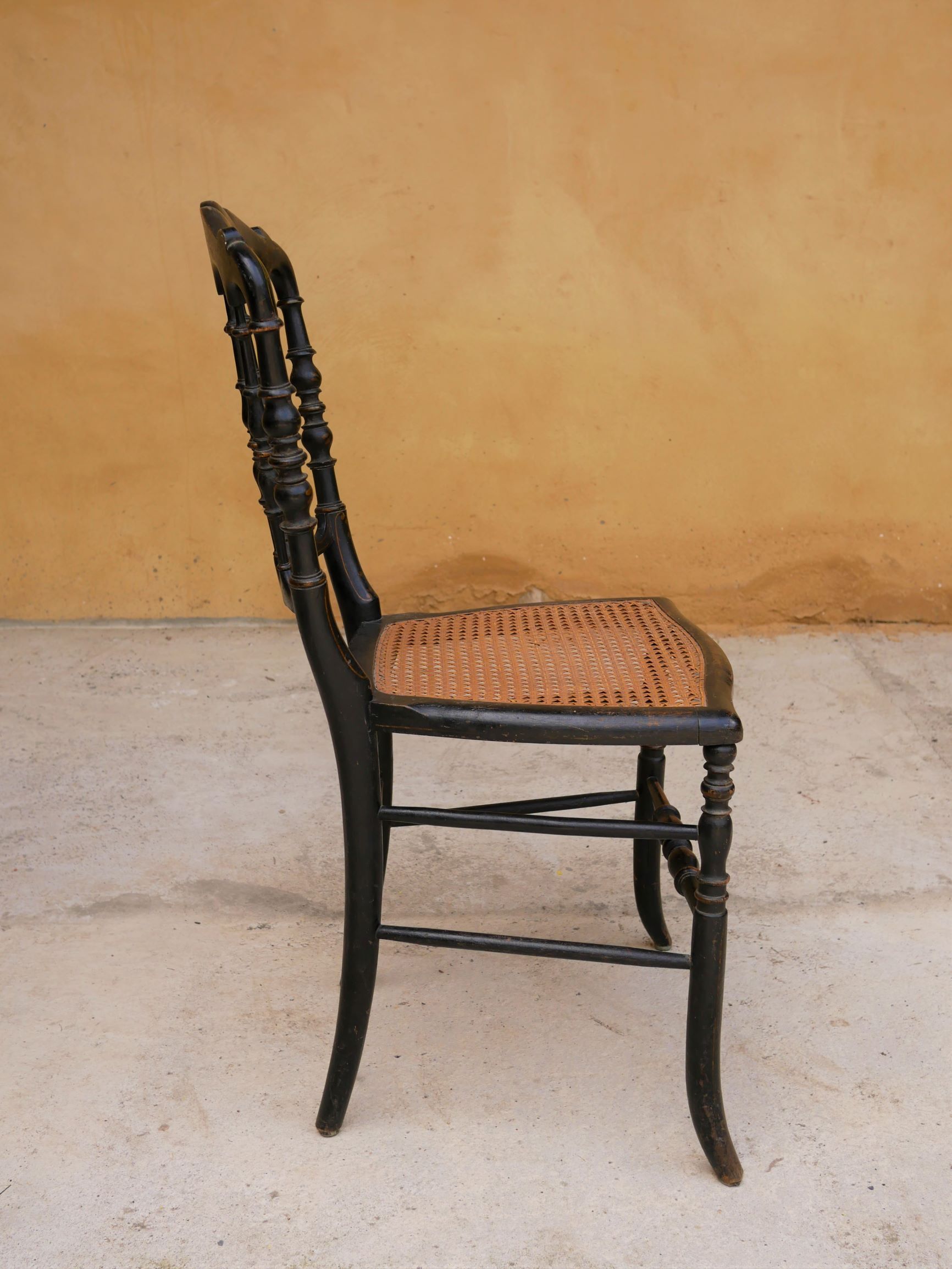 Napoleon III wooden and canning chair, 1920s