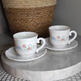 Vintage white glass cups
