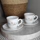 Vintage white glass cups