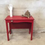 Wooden desk vintage red