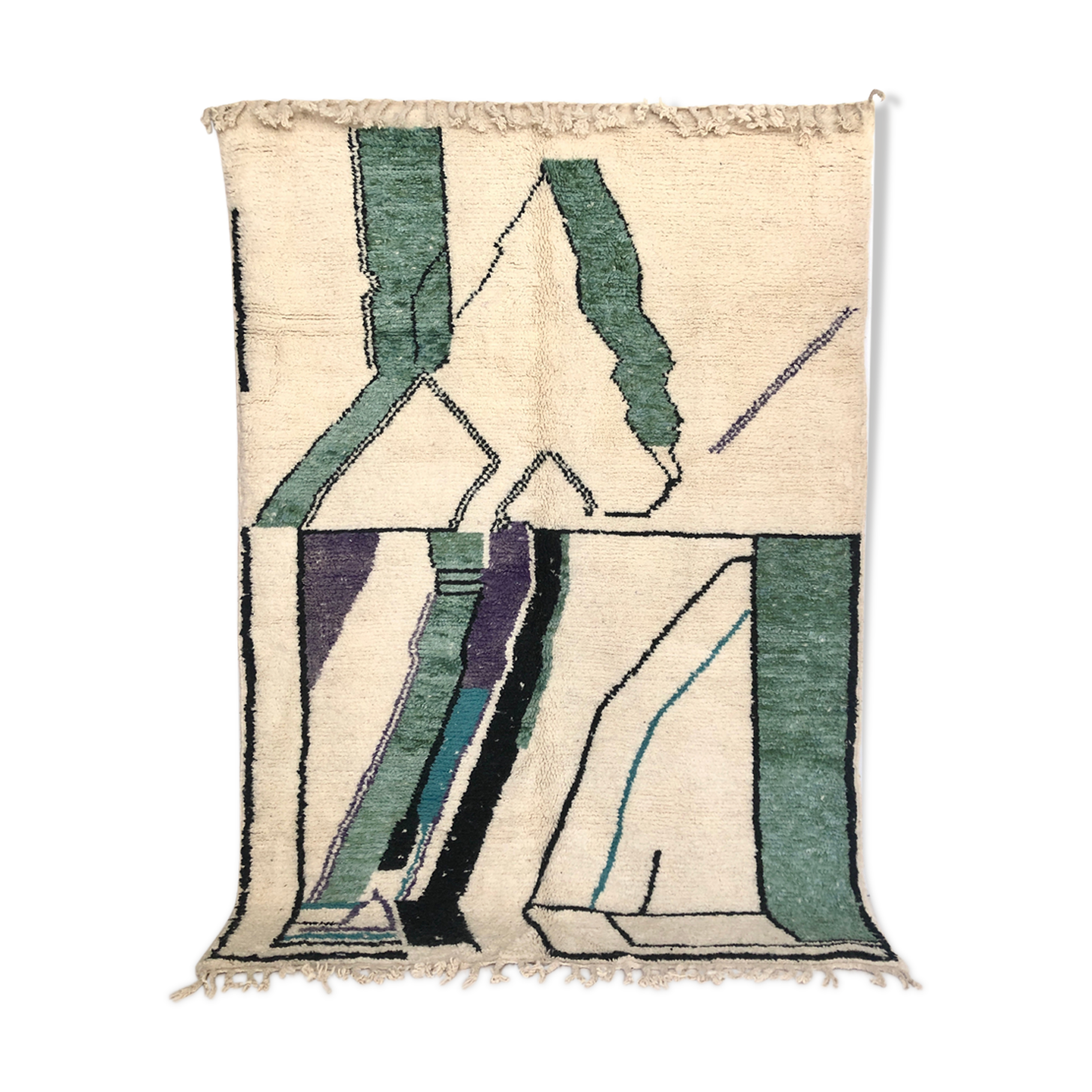 Moroccan Berber carpet Beni Ouarain with colorful patterns 2,91x2.07m